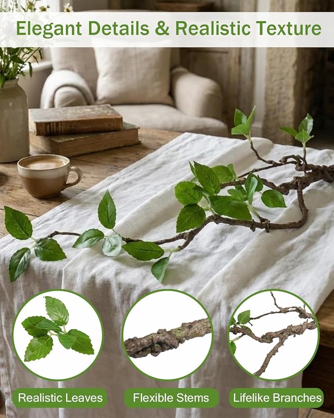 Vase with Greenery, 1 pc Artificial Stem with Black Vase, 20" Decorative Fake Plants Indoor, Small Plant for Bathroom Living Room Office Coffee Table Mantel Bookshelf Centerpiece Decor-Black