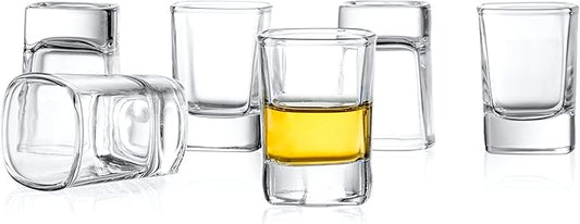 JoyJolt 6-Pack Heavy Base Shot Glass Set, 2-Ounce Shot Glasses