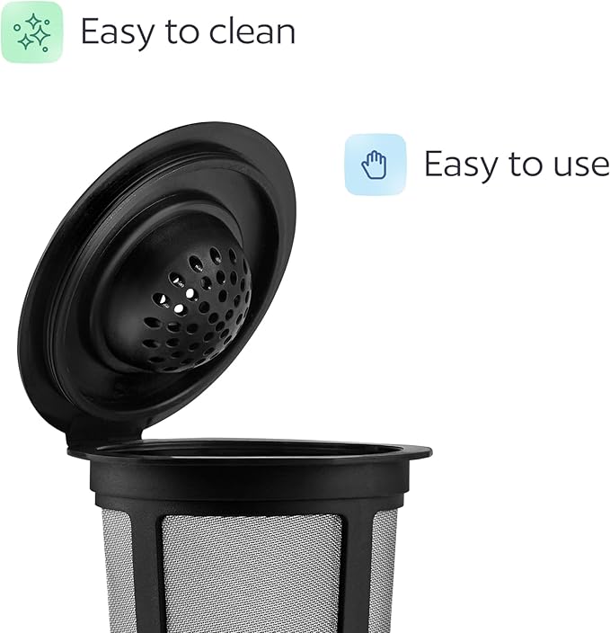 4 Black Reusable K Cups for Keurig Coffee Makers - Compatible with K-Express, K-Elite, K-Select, K-Classic, K-Mini, K-Compact