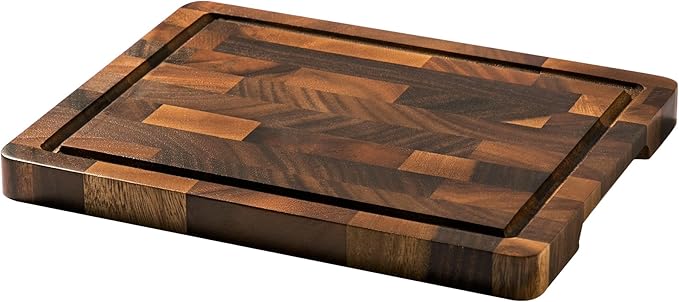 THETCHRY Walnut Wood Cutting Board for Kitchen, Small Chopping Board Portable, Compact Size for Daily Prep Stable Use, 9"x6"x0.8"
