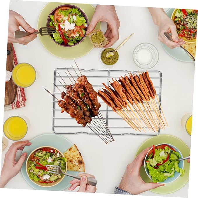 Stainless Steel Baking Cooling Rack Multi Functional Roasting Rack for Bbq Grilling Baking and Cooking for Steaks Vegetables and More