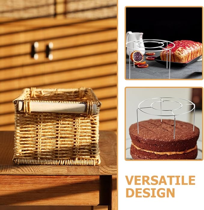 NUOBESTY 304 Stainless Steel Baking Cooling Rack for Cake 6-10 Inch Oven Safe Wire Rack Cooling Stand for Cookie and Dessert Drying