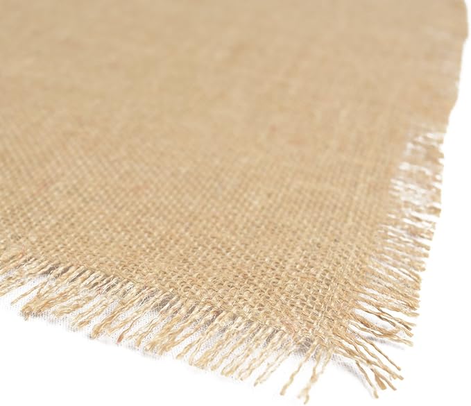 DII Jute Burlap Collection Kitchen Tabletop, Placemat Set, 13x19, Solid Natural, 6 Count