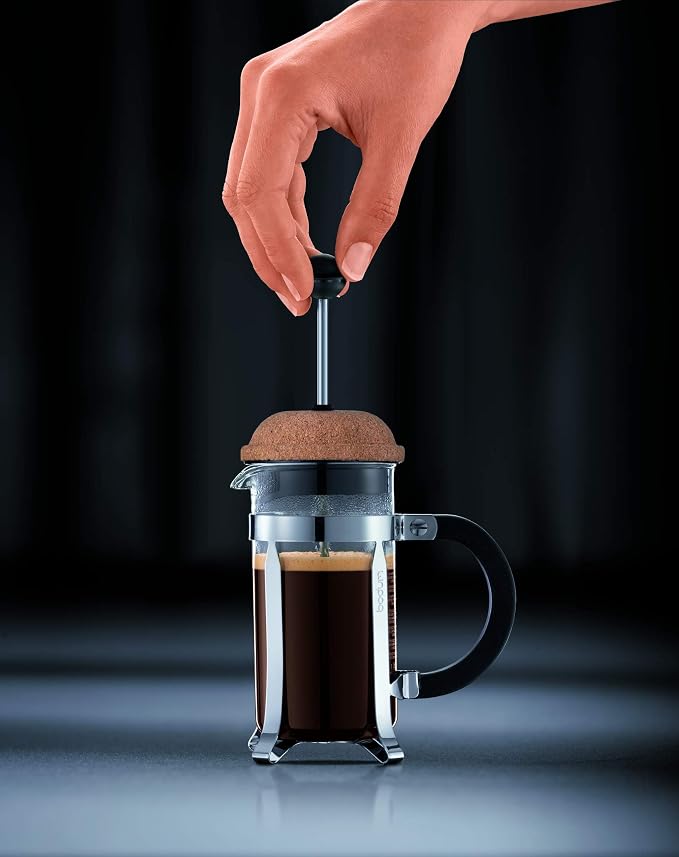 Bodum 12oz Chambord French Press Coffee Maker with BPA-Free Tritan Plastic Carafe, Brushed