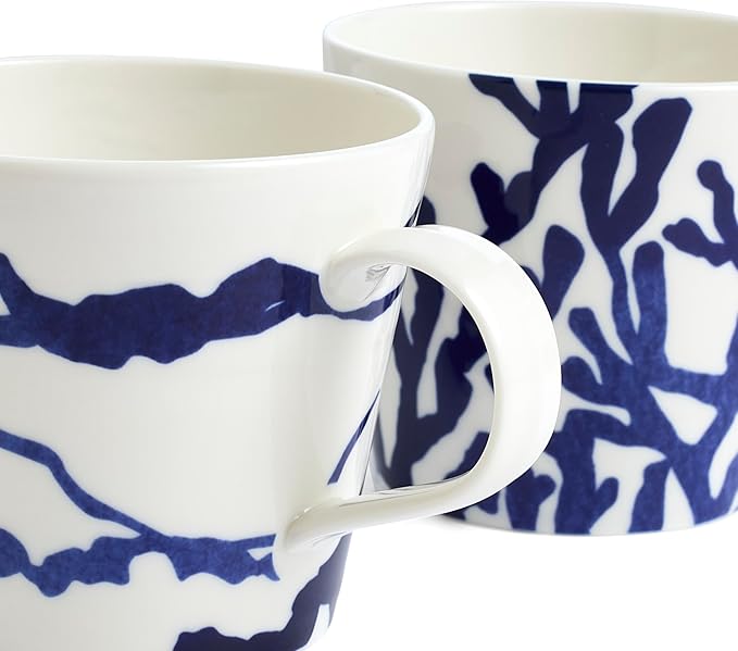 1815 Pacific Mug 13.5oz Mixed Patterns Blue Set of 4