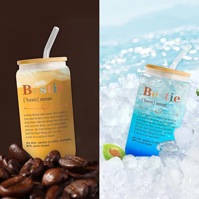 Frerdui Bestie Gifts for Women - Mothers Day Gift for Women Best Friend - Best Friend Birthday Gifts, Friendship Gift for Friends Female Bff - 16oz Coffee Cup