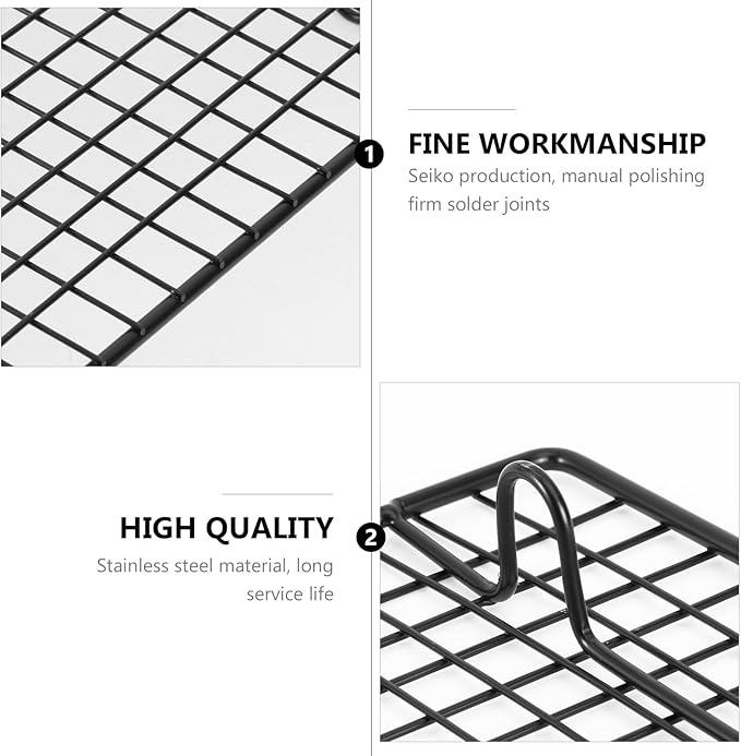 NUOBESTY 2pcs Stainless Steel Baking Cooling Racks Nonstick Cake Cooler Wire Rack for Cookies Bread Muffins Baking Kitchen Tool
