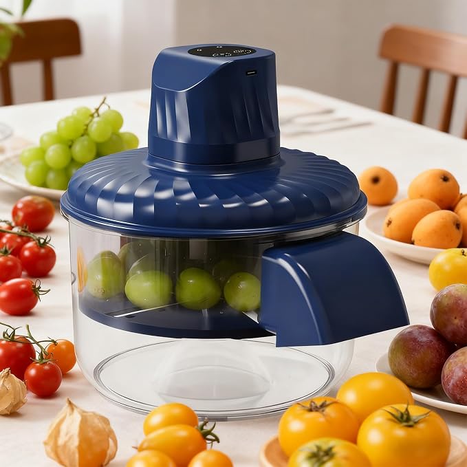 Electric Grape Peeling Machine, Automatic Fruit and Garlic Peeler for Grape Tomato Cherry Cordless Grape Peeler Machine Garlic Peeler Skin Remover 50W Motor with Stainless Steel Blades (USB Charged)