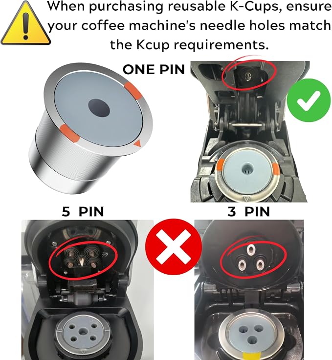 Reusable k Cup Coffee Filters,Universal stainless steel Refillable k Cups Filter Use for Keurig 2.0 and 1.0 Coffee Makers-brewers (3pack)