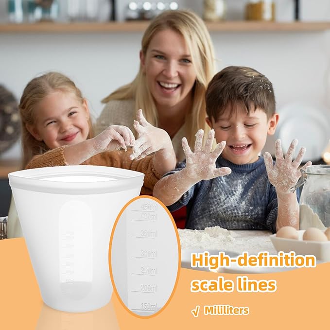 3PCS Chocolate Melting Cup Reusable Storage Silicone Bags Platinum cured silicone BPA-Free top gadgets for bakers