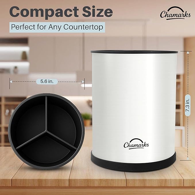Kitchen Utensil Holder and Countertop Organizer. (White)