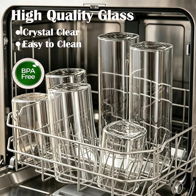 VIEWELLD 1.6 Qt Square Glass Storage Containers with Lids, Clear Food Storage Container Jar with Sealing Bamboo Lid for Noodles Flour Cereal Rice Sugar Tea Coffee Beans,Square Set of 3
