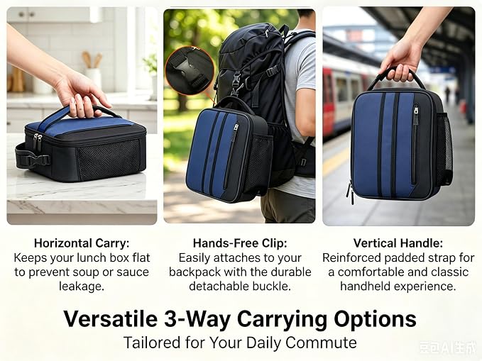 Lunch Box Insulated Lunch bag for Men Women Kids Boys Teen Youth Adult Portable Lightweight Small Lunchbox for Work Office school Picnic