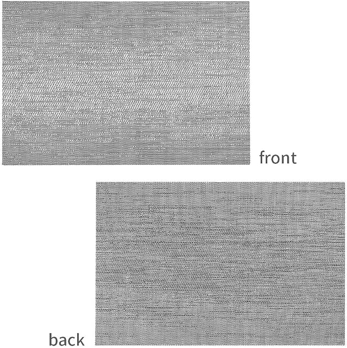 Leetaltree Grey Placemats, Heat Resistant Non-Slip Place mats for Dining Table, Washable Durable PVC Vinyl Woven Table Mats (Set of 24)