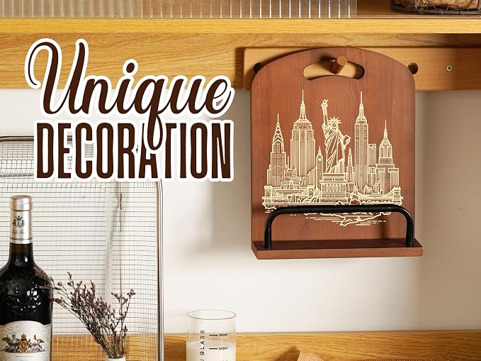 InnoBeta New York Gifts for Travelers, Cookbook Stand for Kitchen Counter, Perfect Gifts for New York Lovers on Birthday, Adjustable Tablet Recipe Book Holder, Unique City & Home Decor