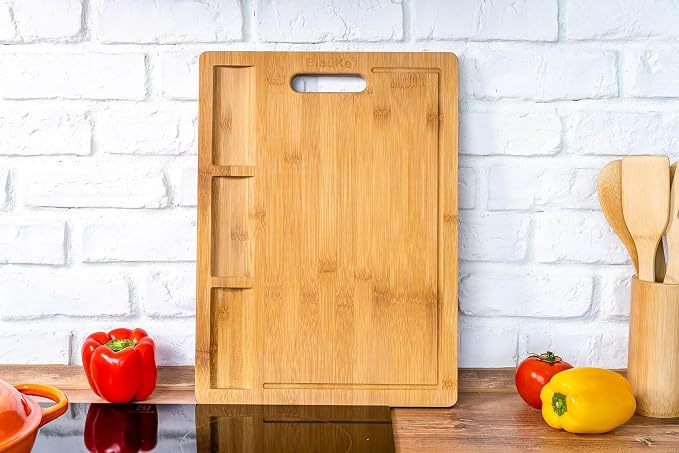 Wood Cutting Board for Kitchen 17x12" – Extra Large Bamboo Cutting Board with Juice Groove, Butcher Block, Wooden Chopping Board, Serving Tray – BlauKe®