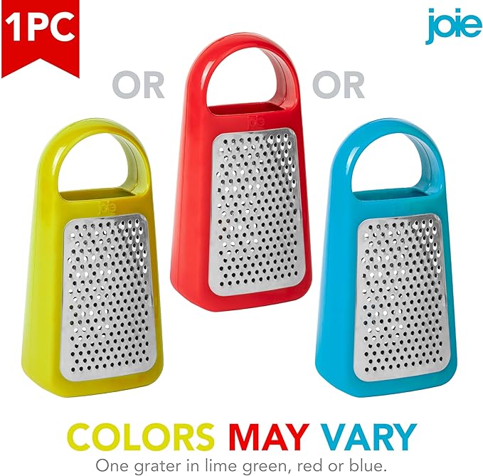 Joie Tower Grater, Double Sided, Stainless Steel, Dishwasher Safe, BPA Free, Kitchen Tool, 1 Count
