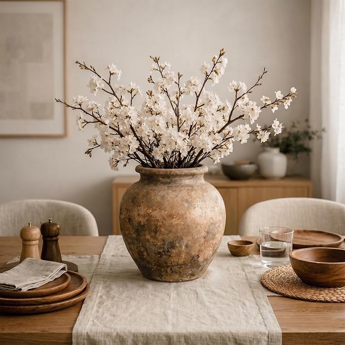 Solino Home Linen Light Natural Table Runner 36 Inches - 100% Pure Linen Small Table Runner 14 x 36 Inch Ideal for Dresser and Coffee Tables - Spring, Summer - Diana Medium Weight