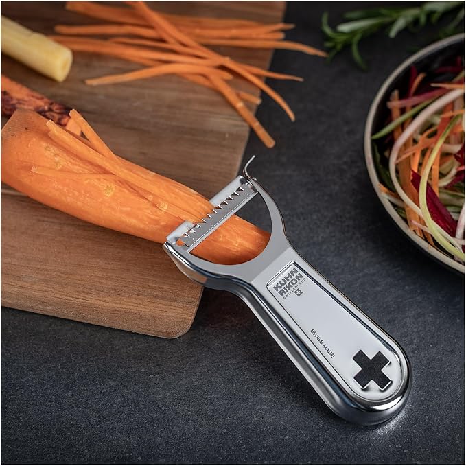 Kuhn Rikon "Swiss Metallic" Julienne Cross Peeler, Silver