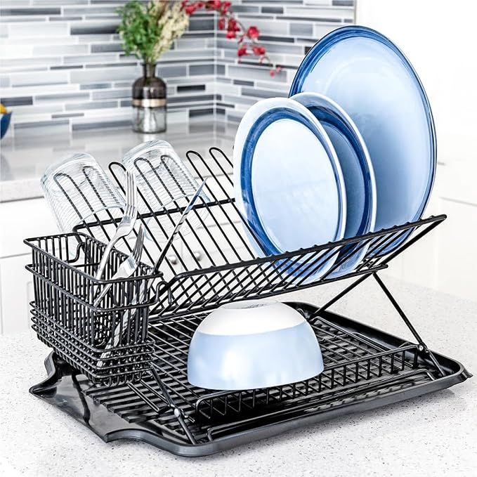 Better Houseware Dish Drainer Mat, Large Almond Dish Drain Board for Kitchen Countertop, Protects Surfaces & Speeds Drying, 19.5 x 15.5 x 1.25, Almond