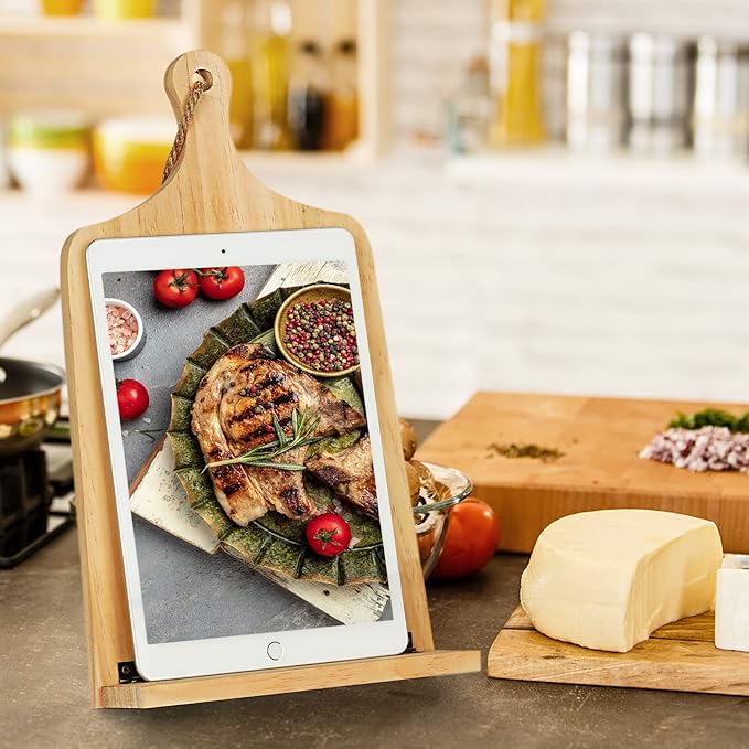 Cookbook Stand with Chalkboard Eraser, Mother Day Birthday Gifts for Women Mom Wife Grandma, Kitchen Baking Gifts for Woman, Recipe Book Holder Stand, Present Birthday Gift Ideas, Cookbook Holder