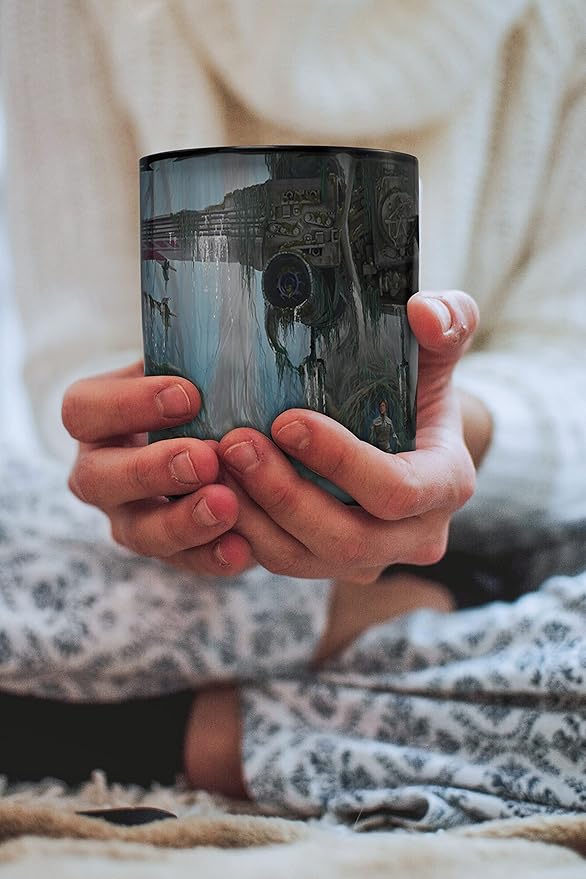 Morphing Mugs Star Wars – Luke Skywalker -Yoda - R2-D2 – Do. Or Do Not. There Is No Try – Thomas Kinkade- One 16 oz Heat Sensitive Clue Mug – Full Image Revealed When HOT Liquid Is Added MMUGC1299