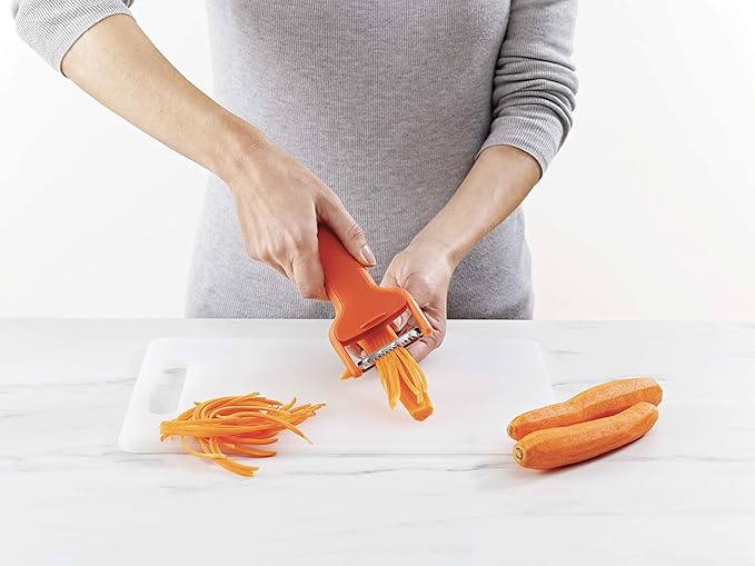 Joseph Joseph SafeStore Peeler, One Size, Orange (Pack of 4)