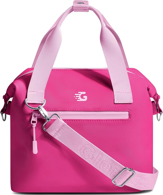 GLORIEROO Pastel Lunch Box Women | Insulated Soft Waterproof Leakproof Lunch Bag Cooler | Adjustable Strap | BPA-Free