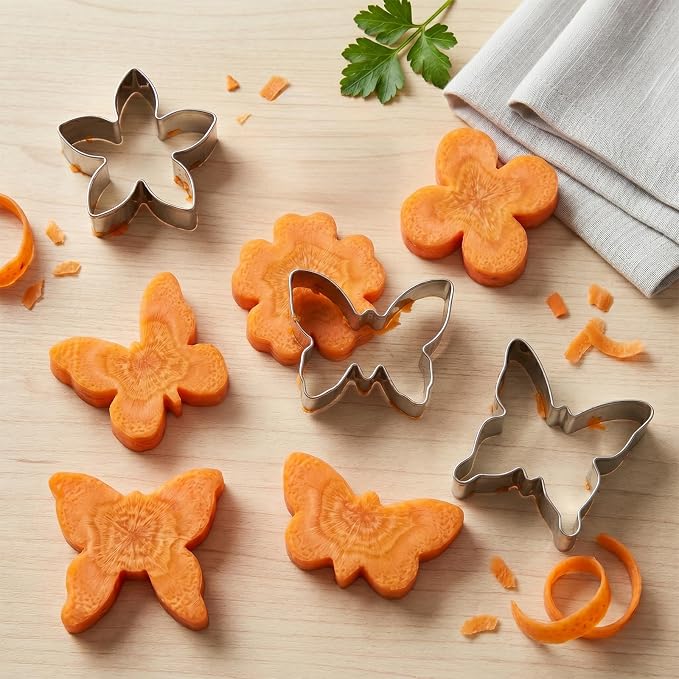 9 Pcs Butterfly and Flower Cookie Cutter Set, Stainless Steel Cookie Cutters Baking Tool for Homemaking Cookie Biscuits Dough