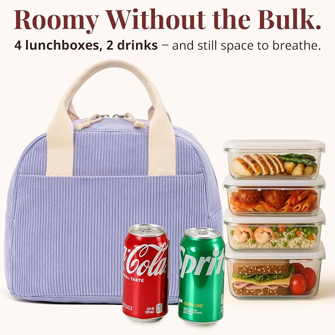 LOVELYWIND Lunch Box for Women Cute Lunch Bags for Women Lunch Tote Bags Reusable Insulated Lunch Box Large Capacity Reusable Insulated Cooler for Work or Travel Gifts or Beach