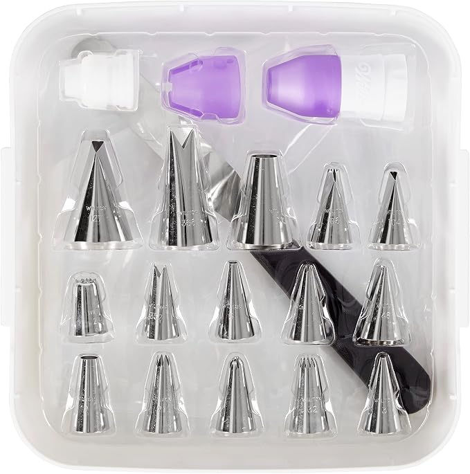 Wilton Decorating Essentials Frosting Piping Kit with Storage Box, Cake & Cupcake Decorating Set, 33 Piece Set