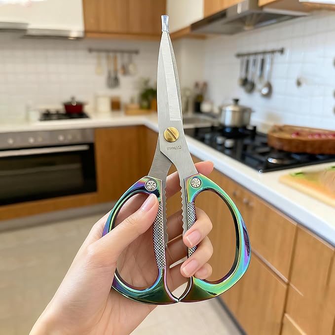 Kitchen Scissors All Purpose Heavy Duty Kitchen Shears for Food, Meat, Poultry, vegetable, Herbs| 7.5inches Utility Scissors for Cooking, Office, Fabric