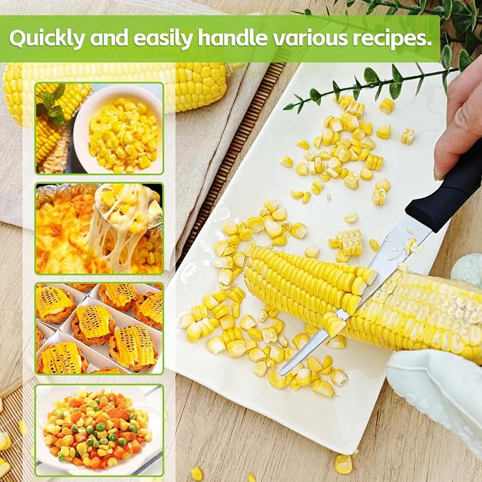 Corn Peeler,Corn Stripper Tool,Corn knife for corn removal,Corn Cutter,Corn Peeling Knife,Corn Scraper,Quick Corn Grain removal, Kitchen Multifunctional Knife（1Pcs）