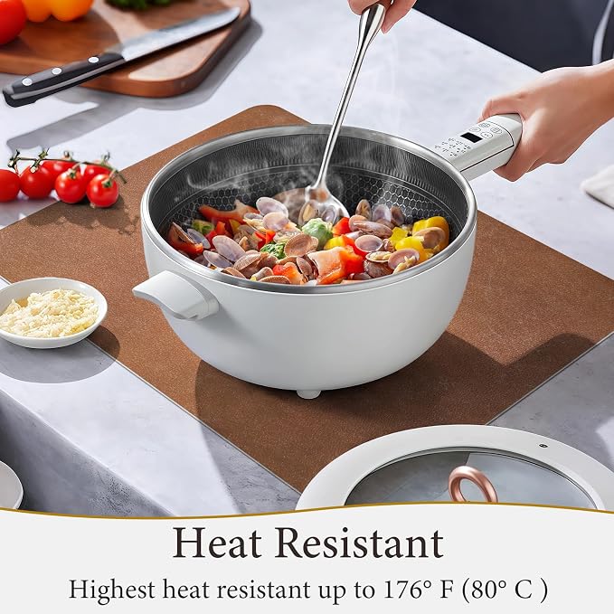 Vinyl Placemats Set of 4-12x17 Inch - Heat Resistant Washable Place Mats Waterproof Non-Slip Wipeable Table Mats for Dining Table Decor, Indoor/Outdoor Plastic Mat