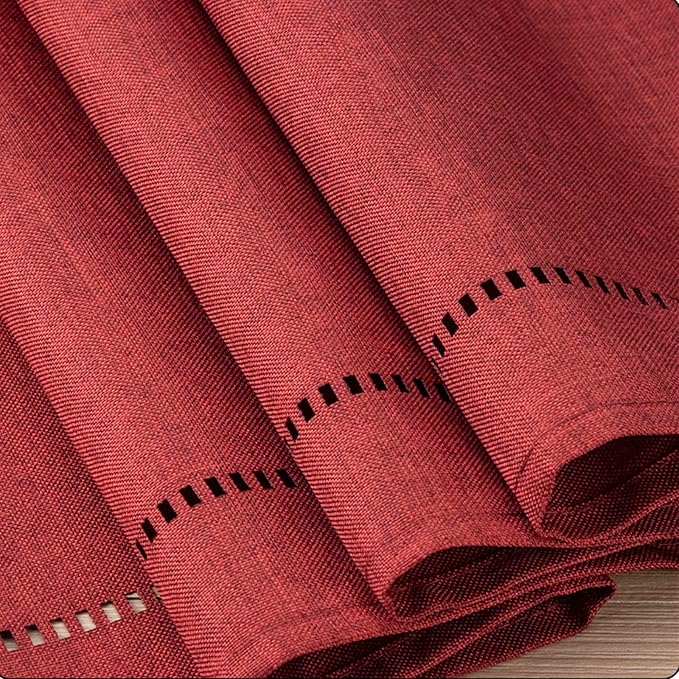 Table Runner Linen Red 12 x 72 Inch, Tablerunner Linen Look Solid Color, Modern Easy Care Table Runner for Dining Table, Coffee Table, Restaurant,Decoration