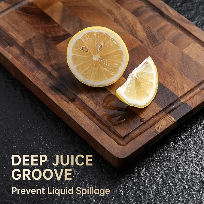 THETCHRY Walnut Wood Cutting Board for Kitchen, Small Chopping Board Portable, Compact Size for Daily Prep Stable Use, 9"x6"x0.8"