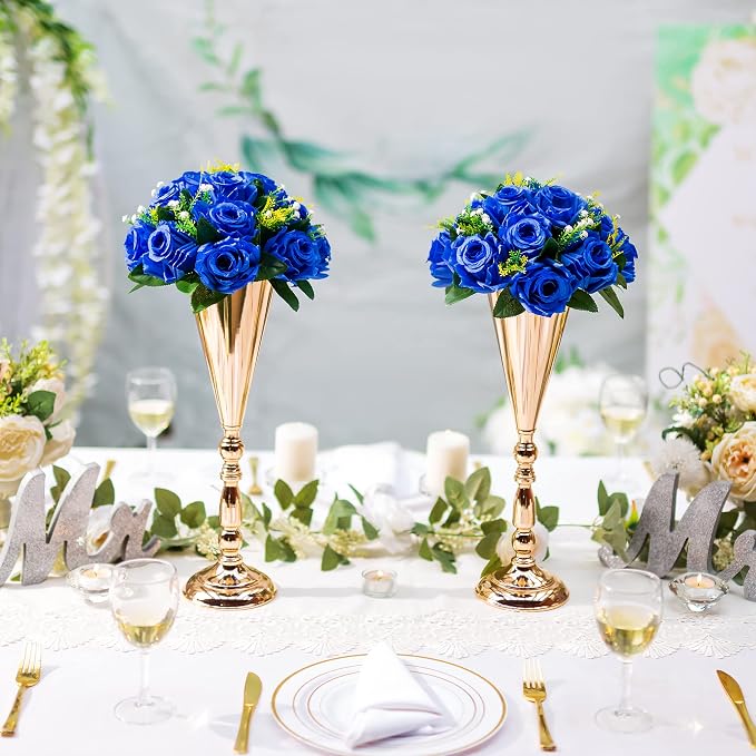 Flower Centerpieces for Wedding Tables: Wedding Table Decorations Royal Blue Flower Balls Centerpieces for Engagement Cerebration Party Center Pieces 10 Packs