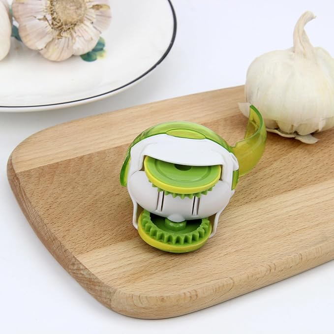 Garlic Chopper Roller – Manual Food Chopper with Stainless Steel Blades, Hand Garlic Mincer Tool & Veggie Cutter – Kitchen Gadget for Chopped Garlic, Onion, Herbs, Nuts, Salad & More