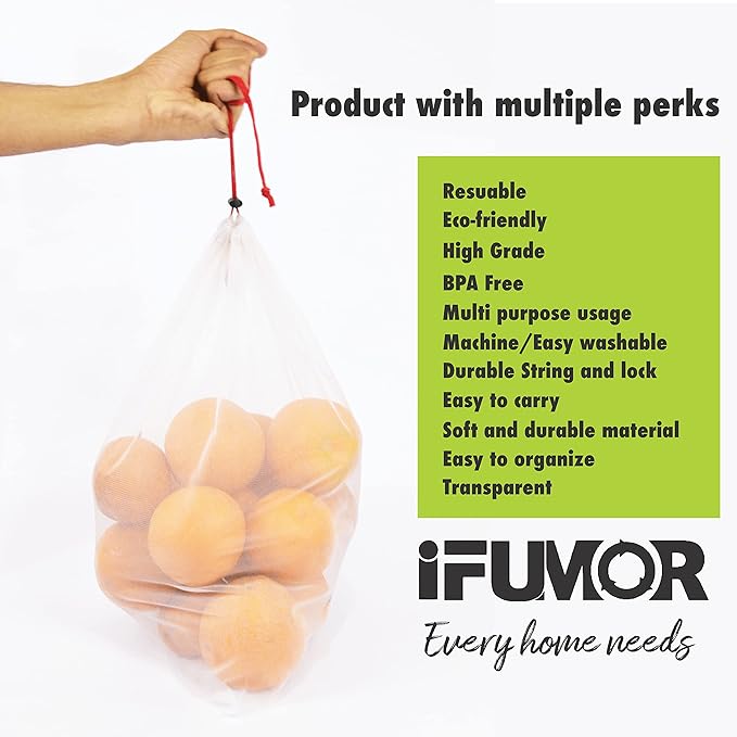 8 Pack Eco Friendly Reusable Mesh Produce Bags Washable Durable Mesh Produce Bags Drawstring with Colorful Tare Weight Tags