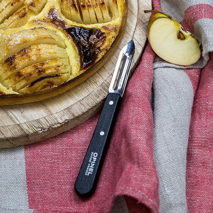 OPINEL Essential No.115 Peeler, Hornbeam Wood Handles, Made in France (Natural)