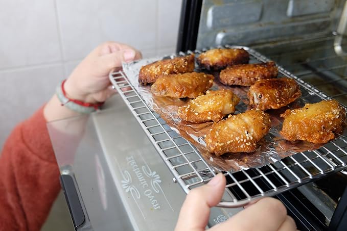 304 Stainless Steel Cooling Rack（9.9"x18"x0.7") for Full Size Steam Pan