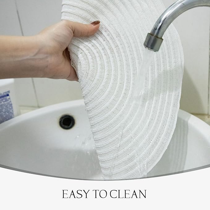 Placemats Set of 4-Heat Resistant Washable Table Mats for Dining Table,Round Braided Place Mats,15 inch White