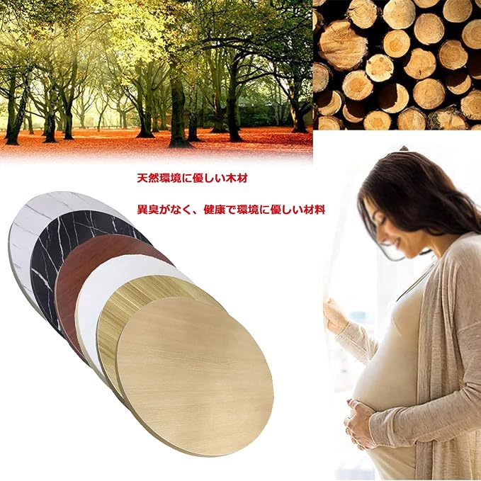 Wooden Lazy Susan Turntable For Round Table - Wooden Rotating Serving Tray, Smooth Surface, Easy To Clean, Round Dining Table Swivel Plate, 360 ° Rotation, Easy To Share All Food (Color : White-B, S