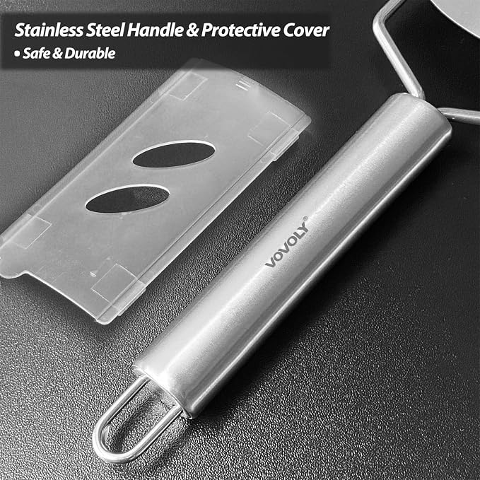 Professional Zester Grater Extra Coarse for Potato, Zucchini, Carrot, Apple, Cabbage and Cheese, Kitchen Grater with Razor-Sharp Stainless Steel Blade (Extra Coarse)
