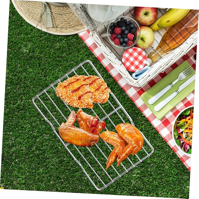 2pcs Stainless Steel Water Filter Rack for Cooking Baking Roasting Rack Baking Cooling Wire Bread Cookie Cooling