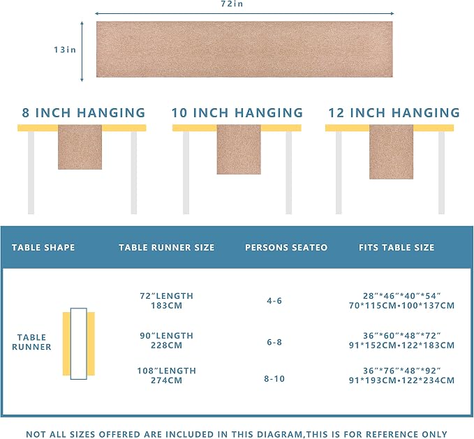 Brown Table Runner 13 x 72 Inches Long, Cotton Linen Farmhouse Style Table Linen for Kitchen Dining Coffee Table Parties Wedding Home Decor (13" x 72", Brown)