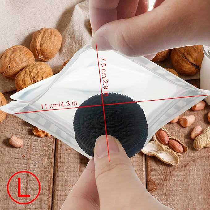 20 Pcs Mason Jar Bags Cute Reusable Food Storage Zipper Bags Leak-Proof Airtight Sealed for Kitchen Travel Camping