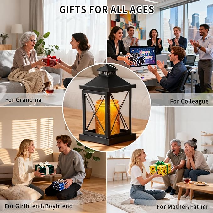 Candle Warmer Lamp with Timer, Dimmable Candle Lamp, Compatible with 3 Wick Candles, Vintage Lamp Candle Warmer for Bedroom Home Living Room Decor, Wax Melt Warmer with 2 Bulbs (Black)