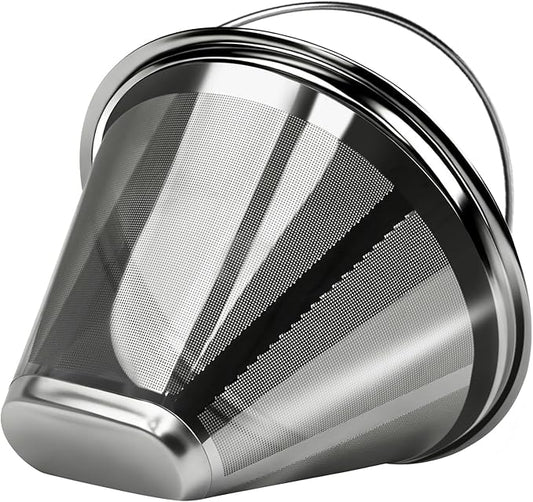 #4 Coffee Filter Reusable Coffee Filter Stainless Steel Coffee Filter Compatible with Technivorm Moccamaster KBGV KBT 79112 53923 59691 etc. Durable Stainless Steel Filter for Sustainable Brewing (1)