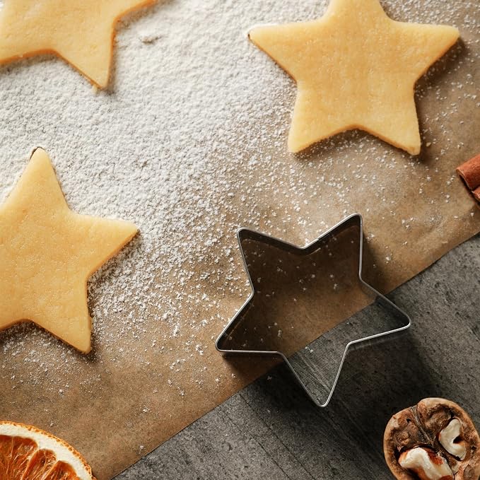 4 PCS Stainless Steel Biscuit Cutters Baby Shower Cookie Cutters, Eid Mubarak Mini Cookie Cutter Set for Baby Shower, Birthday Party, Cake, Handmade Supplies